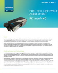 Fuel cell life cycle assessment