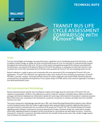 Transit bus life cycle assessment comparison with FCmove-HD